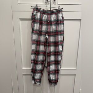 Plaid Lounge Pants in Red, Green, and White